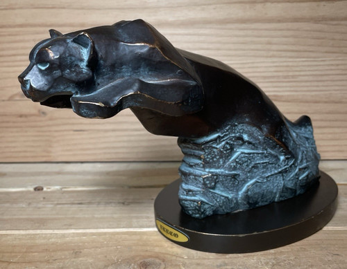 Panther eleco sculpture - panther, resin