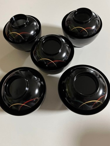 Set black lidded lacquer - set, of
