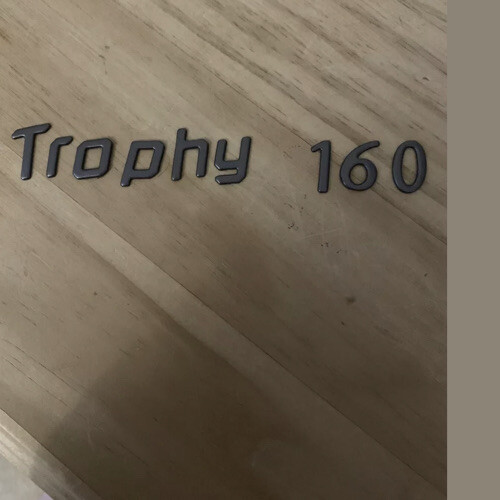 Trophy badge dark grey - mg,
