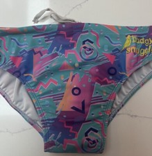 Men’s Budgy Smugglers Swim Wear Gym Pool Medium 34” Surf  Graffiti Rugby