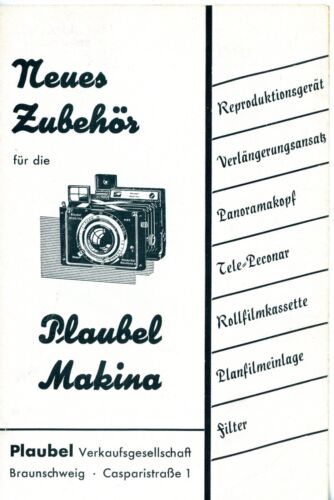 Plaubel brochure accessories - brochure,