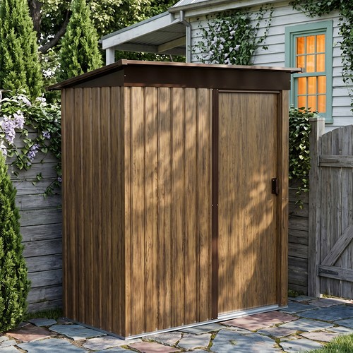 Metal garden storage shed - metal,
