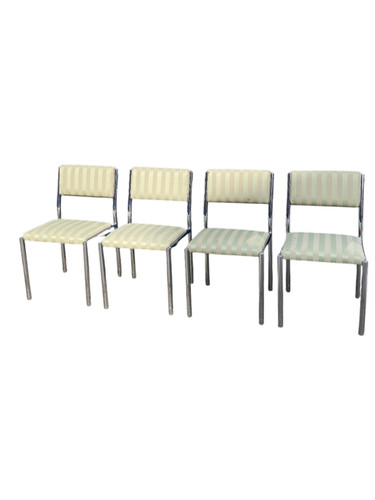Chrome striped dining - striped,