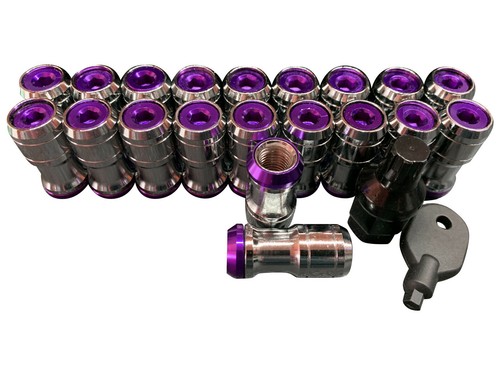 Chrome purple lug nuts - purple,