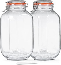 1 Gallon Square Glass Storage