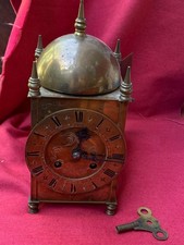 BRASS AND GLASS Bell-STRIKING CARRIAGE CLOCK, LANTERN CLOCK