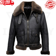 Men's Shearling Leather Bomber