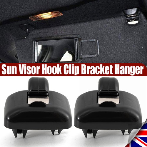 Black sun visor clip - 2x,