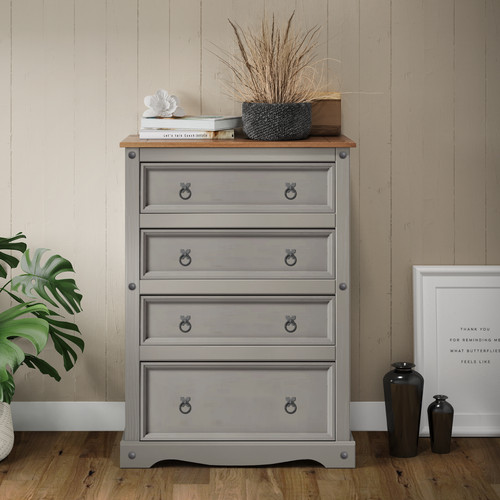 Corona chest drawers grey - chest,