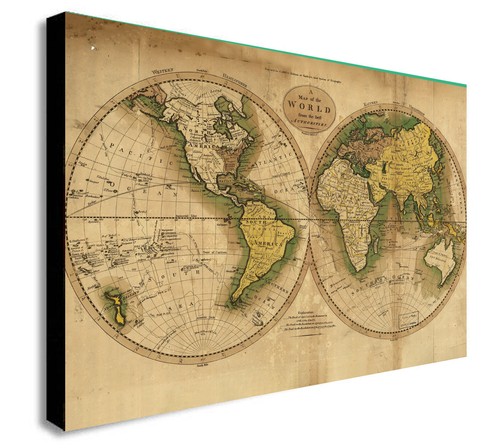 The world map - map, canvas