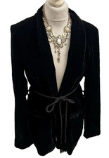 Zara Black Velvet Tassel Tie