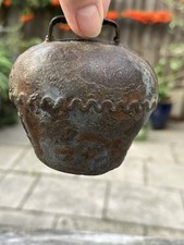 Antique Hand Forged German Swiss Cow Sheep Bell w Clapper