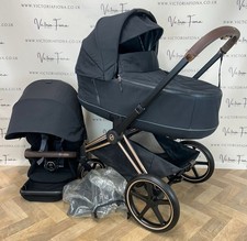 Cybex Priam Carrycot & Pushchair - Black & Rose Gold