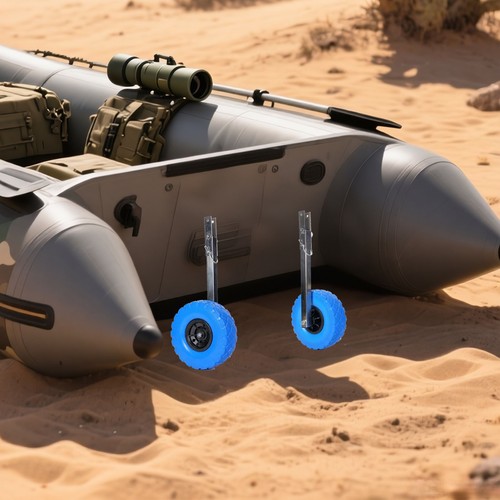 Inflatable boat transom wheels - inflatable,