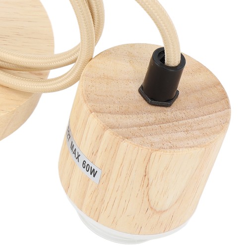 E27 wooden pendant light bulb - e27,