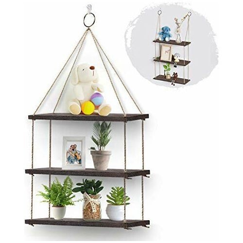 Tier wooden hanging shelf - hanging,
