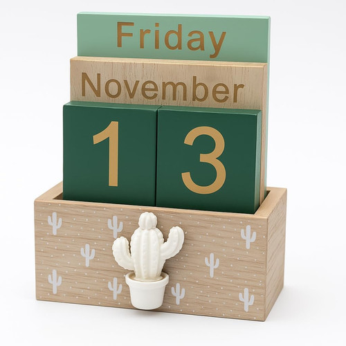 Wooden perpetual calendar - perpetual,