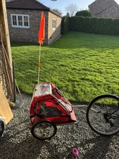 Halfords child bike trailer single seat