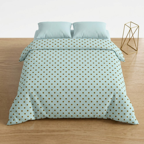 Mint polka dot cotton bed - bed, set