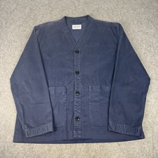 Albam Jacket Mens XL Navy Chore Overshirt Utility Worker Cotton Made In Portugal