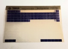 Yamaha SR 250 3Y8 82 Spare Parts List Microfiche (Oct 81)