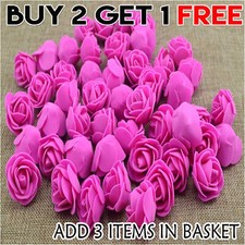 500 Foam Mini Roses WHOLESALE Heads Buds Small Flowers Wedding Home Party