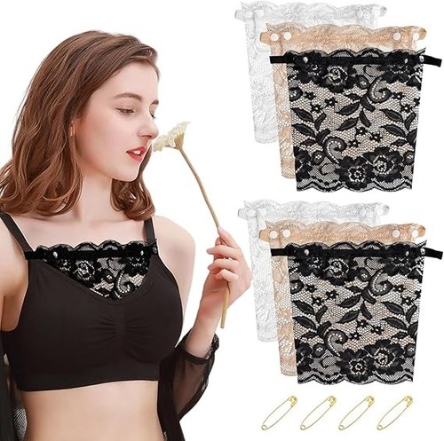 Pieces lace clip mock - clip-on,