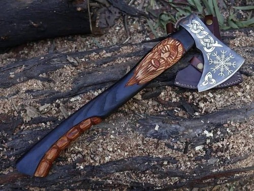 Hand forged carbon steel axe - forged,