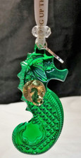 Waterford 2018 Seahorse Ornament Emerald Green 3.6" Boxed Date Tag # 4033082