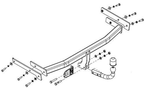Swan neck tow bar - neck,