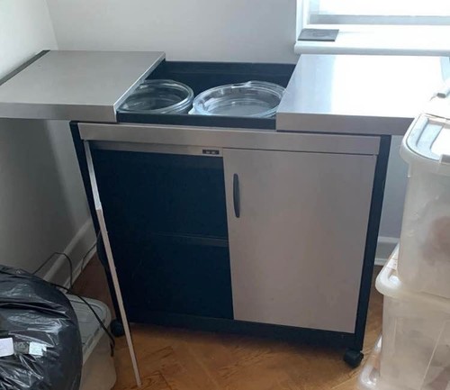 Stainless steel heated kitchen - stainless,