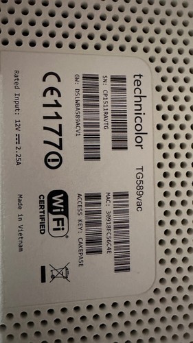 Technicolor tg589vac dsl - v2,