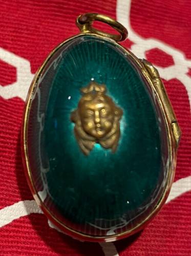 Guilloche egg russian - russian, silver