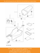 YAMAHA Pad, Seat, 2RN-F4741-00 OEM AEROX TZR50 Jog JogRR DT80LC TZR125 MT125