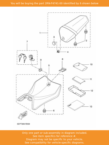 Yamaha pad seat - seat,, 2rn-f4741-00