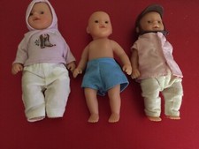 MINI BABY BORN HORSE RIDING DRESSED  DOLLS & BABY BOY DOLL DATED 2009 X3 DOLLS