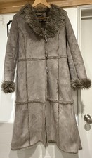 Alexon Grey Faux Suede & Fur