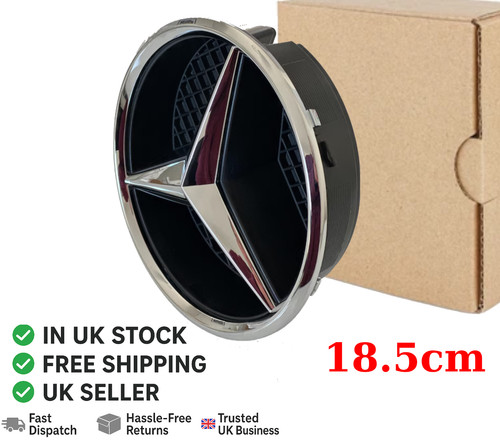 Front grille chrome star badge - front,