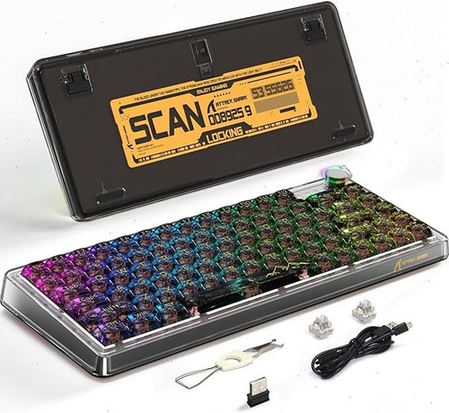 Attack shark x75 wired - shark, 75%