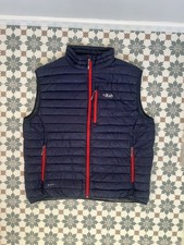 Rab Mens Microlight Vest Down Zip Gilet Quantum Pertex Nikwax - XXL 2XL - Navy
