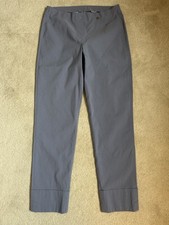 ROBELL 'BELLA 09' BLUEY GREY STRETCH PULL ON TROUSERS SIZE 12