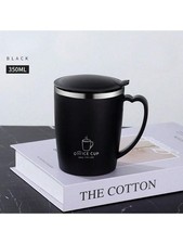 Coffee Cup with Handle Lid Insulated Cup Vacuum Stainless Steel Tea Mug 350ML UK