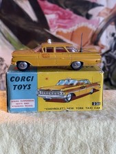 Corgi Toys 221 Chevrolet Impala New York Taxi Boxed 1960’s Near Mint