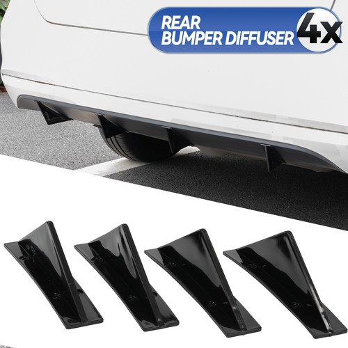 Black rear bumper - black, spoiler