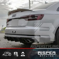 FOR AUDI A4 B9 2016+ - RS4 STYLE RISPER STYLING REAR SPOILER - GLOSS BLACK