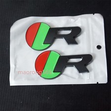 2x Black Matte Red Green R