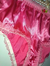 Deep Pink Satin Frilly