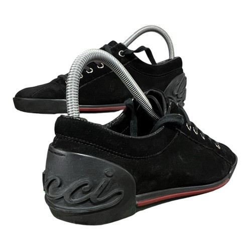 Gucci shoes suede - script, logo