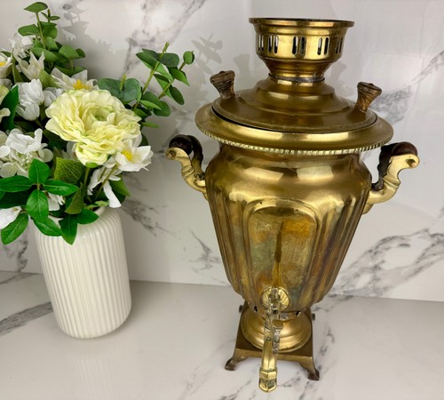 Vintage russian brass - russian, samovar