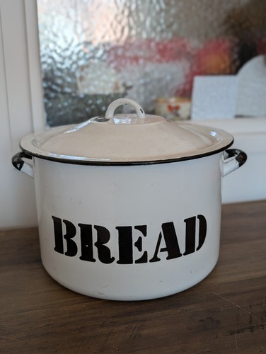 Enamel bread bin made - bin, in